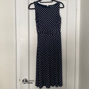Lauren Ralph Lauren Polka Dot Jersey Dress